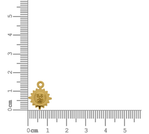 Pingente Sol Ouro 16mm
