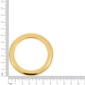 Argola Injetada Ouro 64mm