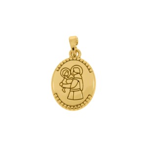 Pingente Medalha Santo Antônio Ouro 25mm