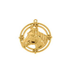 Pingente Cavalo Ouro 37mm