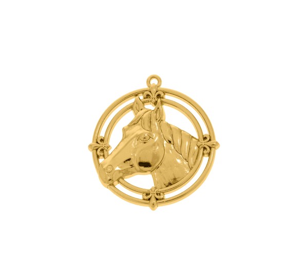 Pingente Cavalo Ouro 37mm