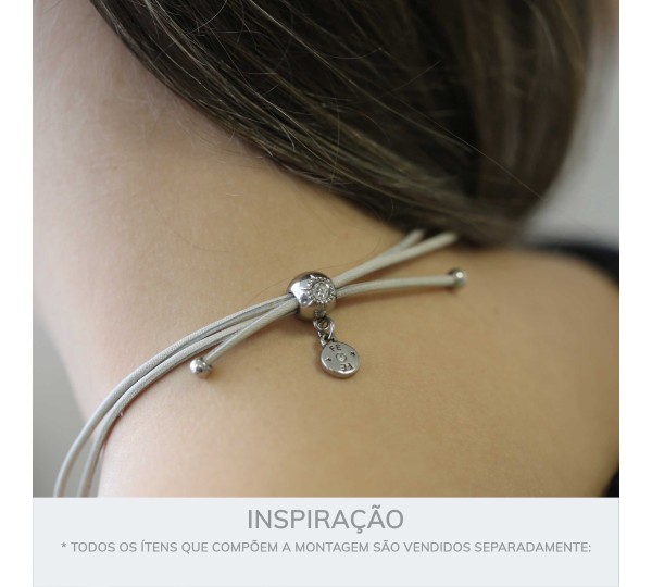 Pingente Fé Níquel com Strass 9mm