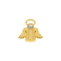 Pingente Anjinho Ouro com Strass 16mm