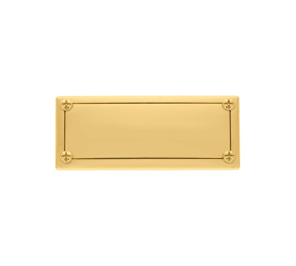 Placa Retangular Ouro com Parafuso 82mm