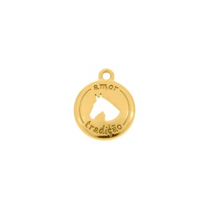 Pingente Cavalo Ouro 16mm