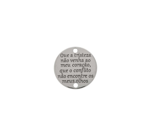 Pingente Mão de Fátima Níquel com Strass 20mm