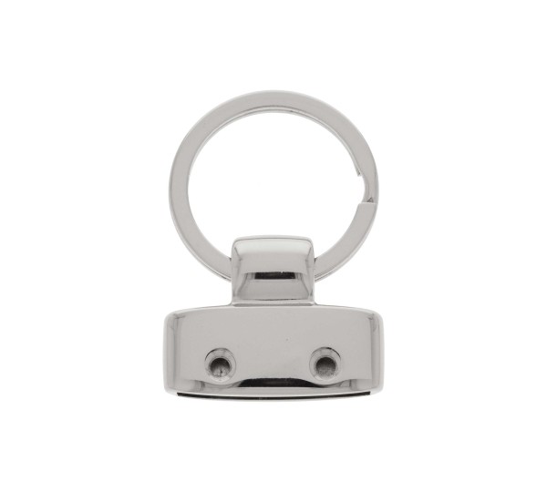 Ponteira com Argola para Chaveiro Níquel 30mm
