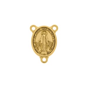 Entremeio Terço Nossa Senhora Medianeira Ouro 25mm