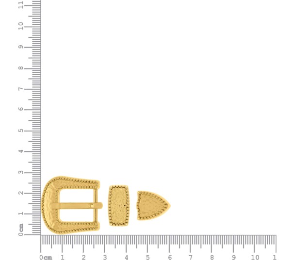 Conjunto de Fivela Ouro com ponteira
