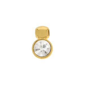 Pingente Ouro com Strass 16mm