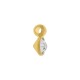 Pingente Ouro com Strass 16mm