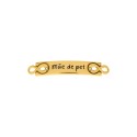 Passa Tira Mãe de Pet Ouro com Strass 50mm