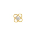 Pingente Flor Ouro com Strass 11mm