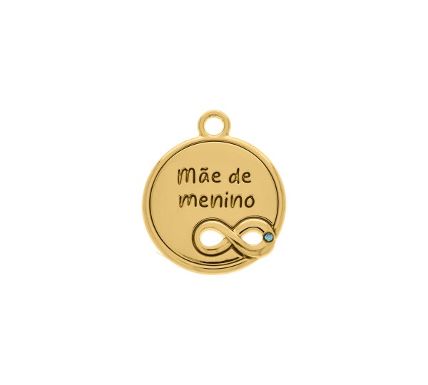 Pingente Mãe de Menino Ouro 27mm