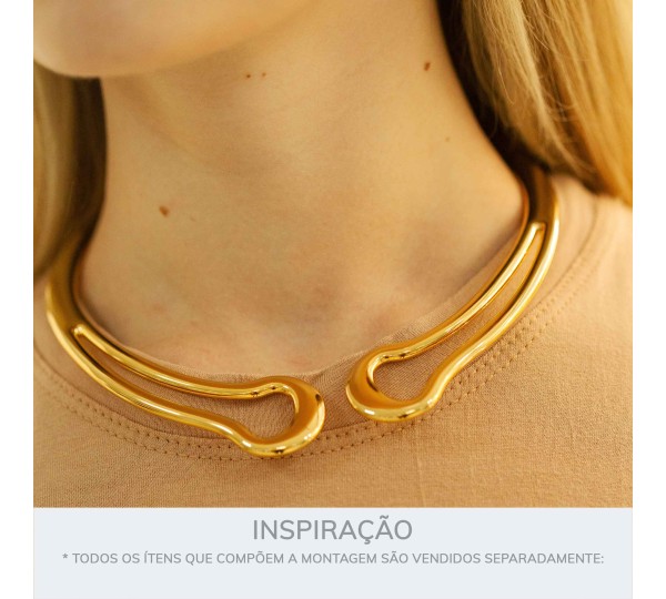 Colar Maximalista Ouro 148mm