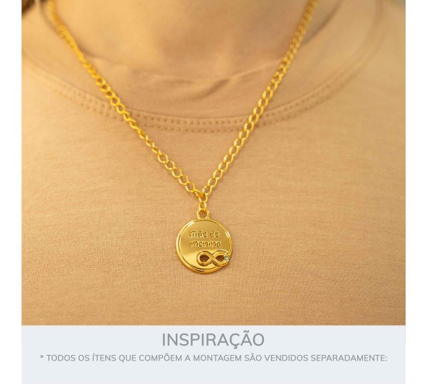 Pingente Mãe de Menino Ouro 27mm