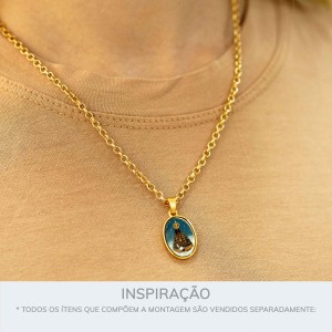 Pingente Nossa Senhora Aparecida Ouro 23mm