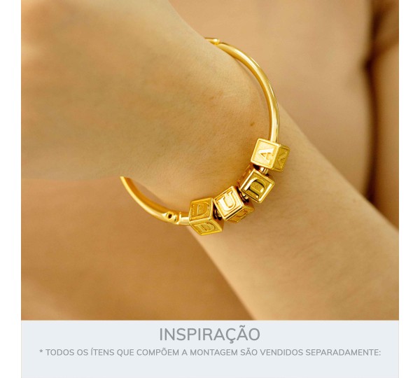 Berloque Letra X Ouro 10mm
