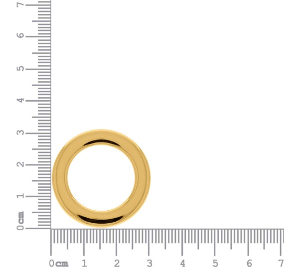 Argola Redonda Injetada Ouro 30mm