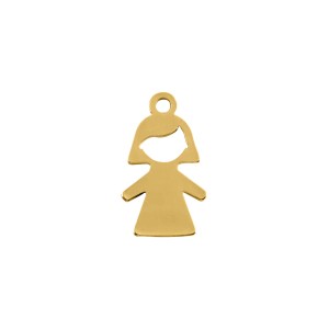 Pingente Menina Ouro 20mm