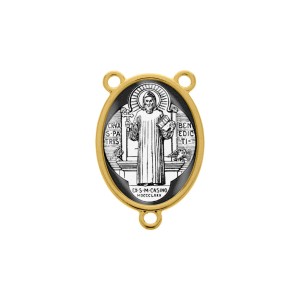 Entremeio Terço São Bento Ouro 30mm