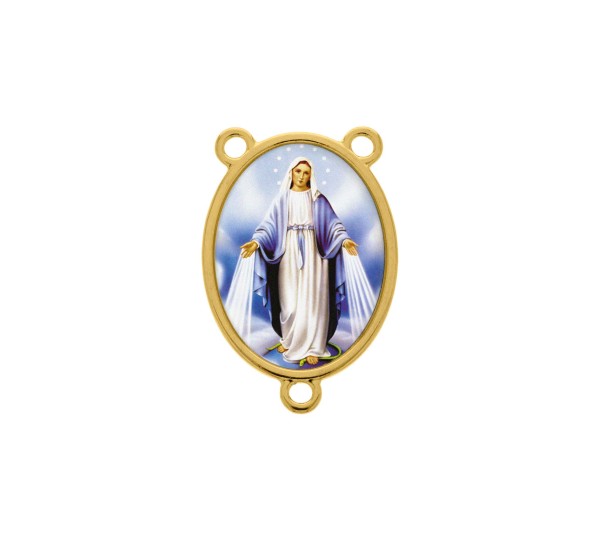 Entremeio Terço Nossa Senhora das Graças Ouro 30mm