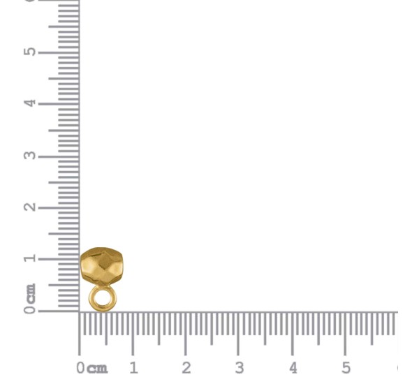Passador Facetado Ouro 7mm