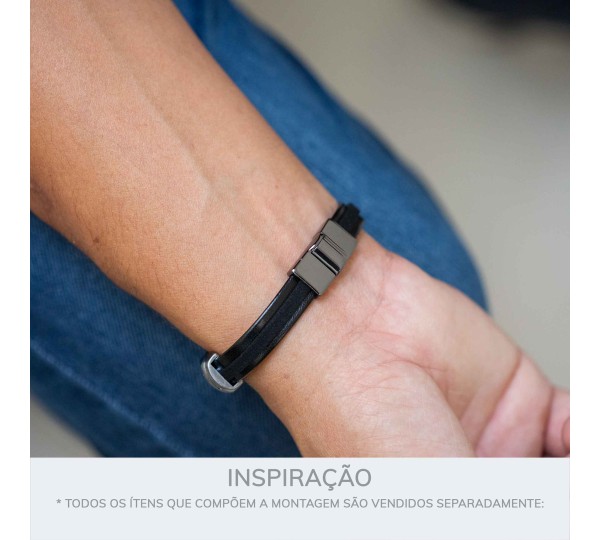 Fechamento Imã Retangular Preto 27mm