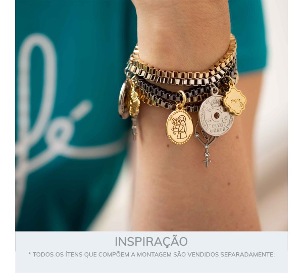 Pingente Medalha Santo Antônio Ouro 25mm