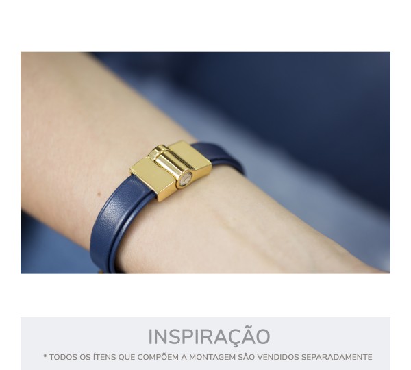Fecho Imã Ouro com Resina Preta 26mm