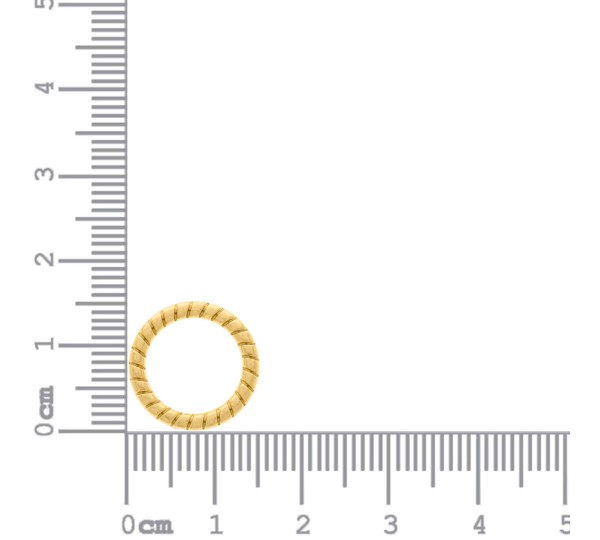 Argola Trabalhada Ouro 15mm