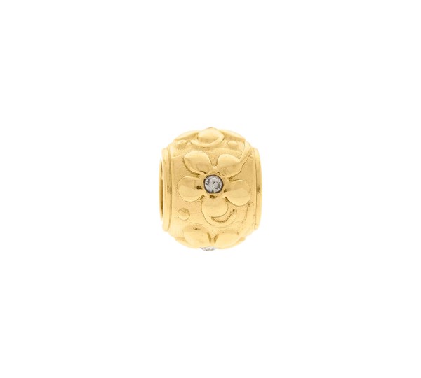 Entremeio Floral Ouro 13mm