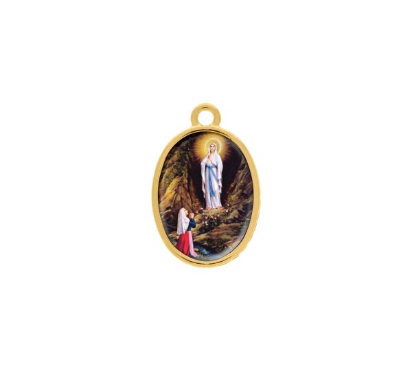 Pingente Nossa Senhora de Lourdes Ouro 23mm