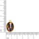 Pingente Medalha Nossa Senhora de Lourdes Ouro 23mm