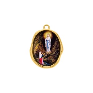 Pingente Nossa Senhora de Lourdes Ouro 35mm