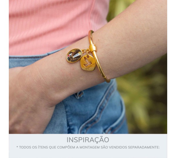 Pingente Nossa Senhora de Lourdes Ouro 23mm