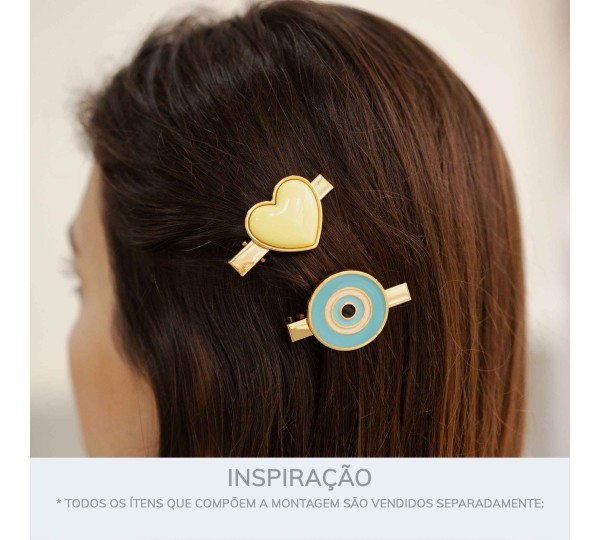 Presilha de Cabelo Ouro 45mm