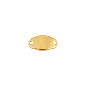 Placa Oval Ouro 22mm