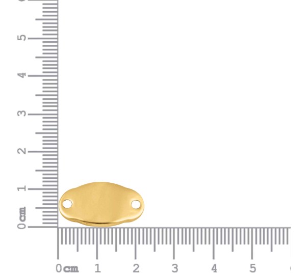 Placa Oval Ouro 22mm