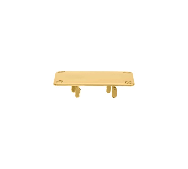 Placa de Metal Ouro com Garra 40mm