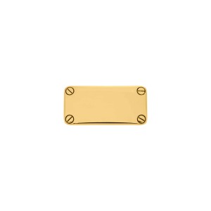 Placa Retangular Ouro com Garra 31mm