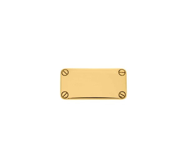 Placa Retangular Ouro com Garra 31mm