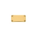 Placa Retangular Ouro com Garra 31mm