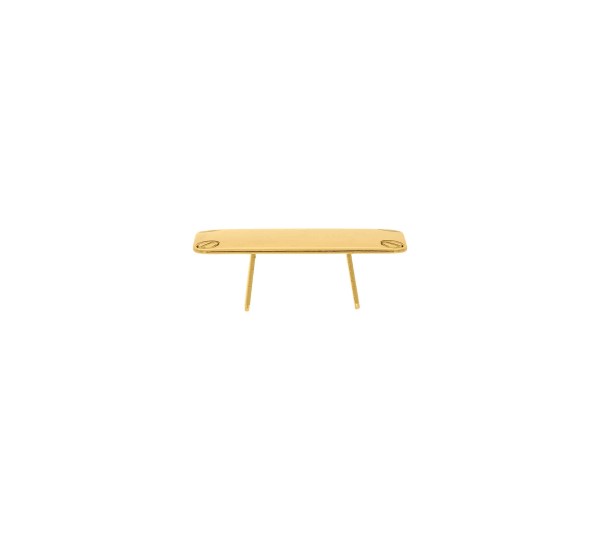 Placa Retangular Ouro com Garra 31mm