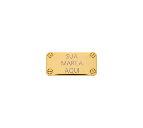 Placa com Gravação a Laser Ouro 31mm