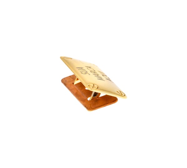 Placa com Gravação a Laser Ouro 31mm
