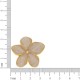 Ponteira Flor Orgânica Ouro com Perolizado 37mm