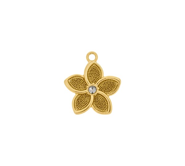 Pingente Flor Ouro 24mm