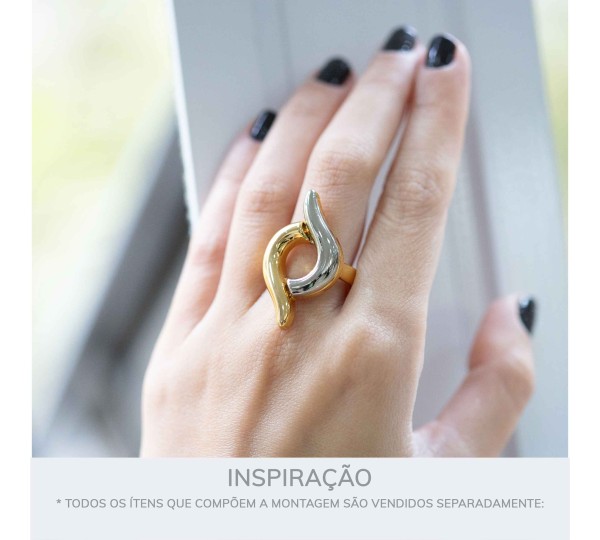 Anel Duo Ouro com Níquel N° 19