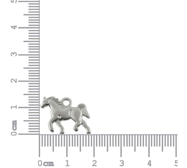 Pingente Cavalo Níquel 19mm